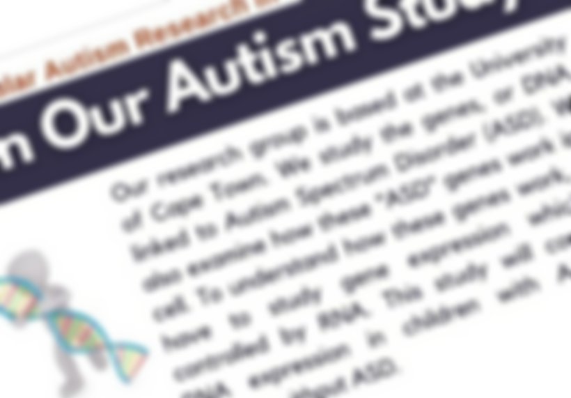 Kidslab UCT Autism Study call for participation blurred
